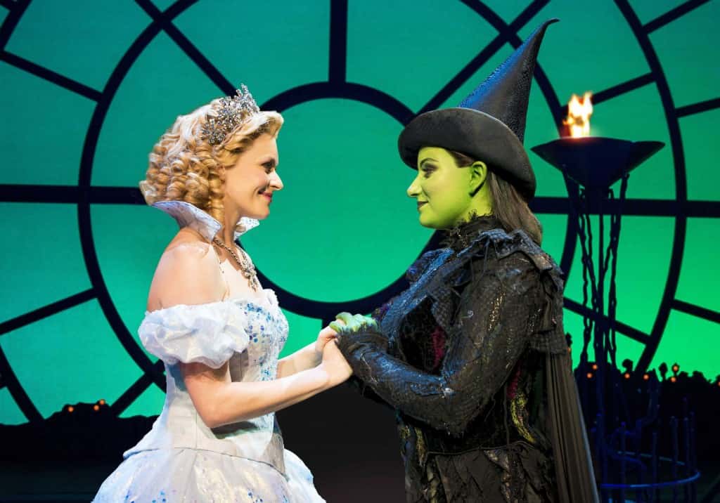 Glinda and Elphaba (a previous cast). Photo credit: Matt Crockett